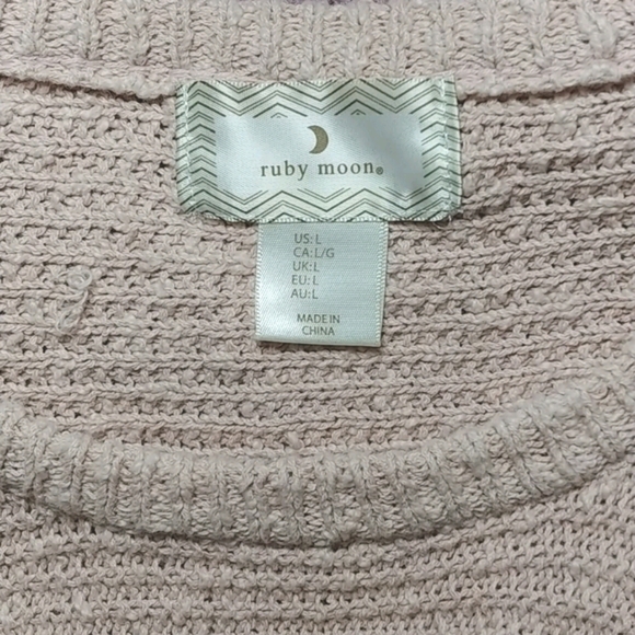 Ruby Moon Cold Shoulder Boho Knit Tunic - Picture 6 of 6